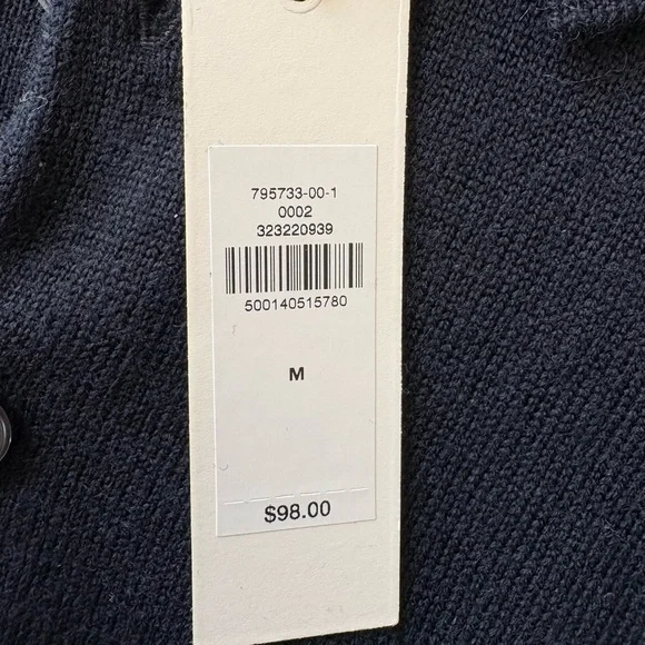 Men’s Banana Republic MERINO LONG-SLEEVE SWEATER POLO- Navy Blue - Picture 9 of 9